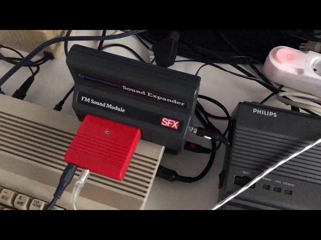 An FM-YAM plugged in a Sound Expander plugged in a Sound Expander - Commodore 64