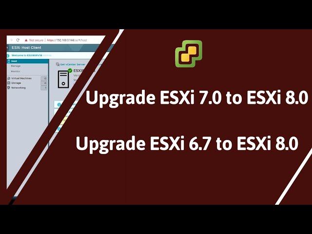 ESXi Upgrade 7.0 to 8.0 | Upgrade ESXi 7 to 8 | Upgrade to ESXi 8.0 | ESXi 8.0 from ESXi 7.0 |ESXi 8