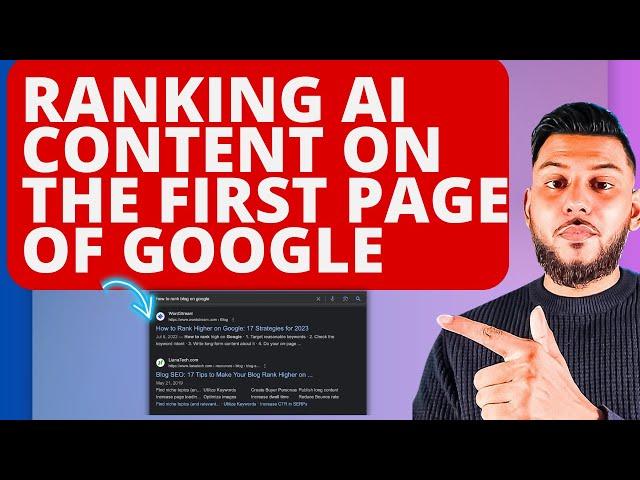 How I Ranked A Blog Post 5th On Google In 7 Days (AI WRITTEN)