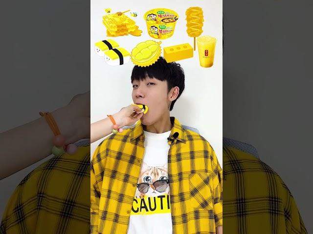 Random Yellow food MUKBANG #shorts