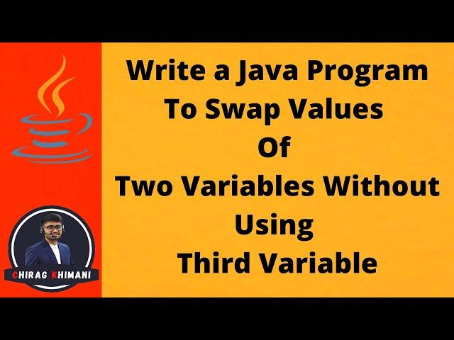 06 | Java Program To Swap Values Of Two Variables Without Using Third Variable