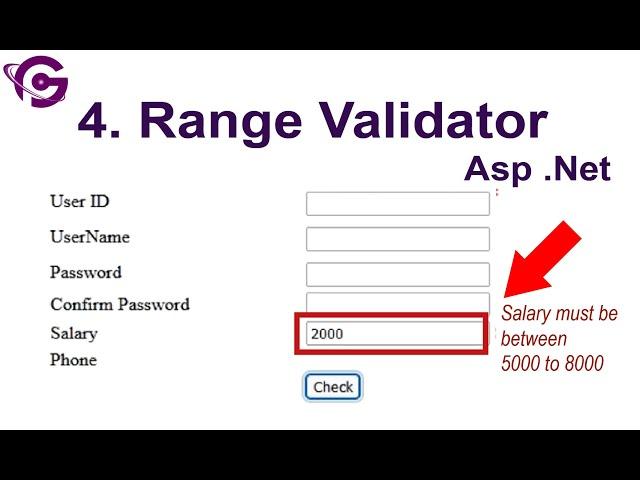 Part 4.  Range Validator in ASP NET Web Forms | ProgrammingGeek