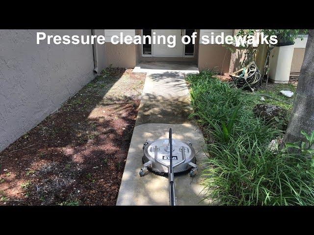 Pressure cleaning of sidewalks in Cooper City, Florida