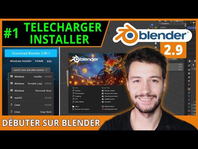 #1 | TELECHARGER ET INSTALLER LE LOGICIEL - Débuter sur Blender [TUTO FR]