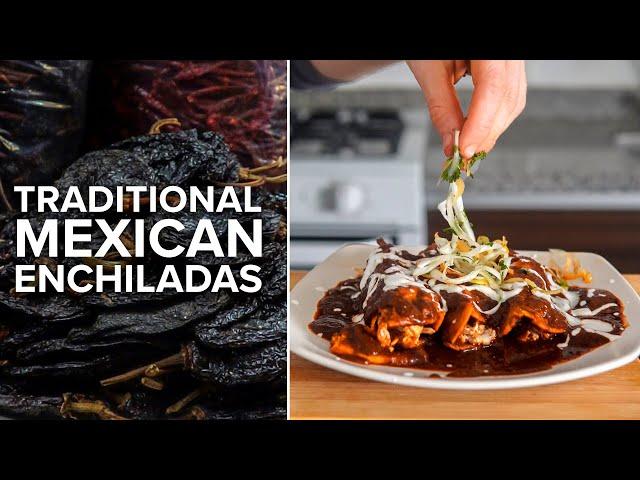 Enchiladas are made differently down in Mexico | Enchiladas Rojas