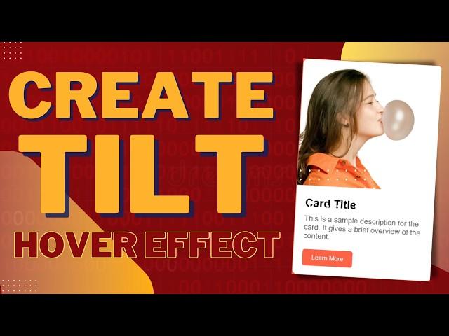 Create Stunning 3D Tilt Hover Effects with VanillaTilt.js, HTML & CSS | Step-by-Step Tutorial