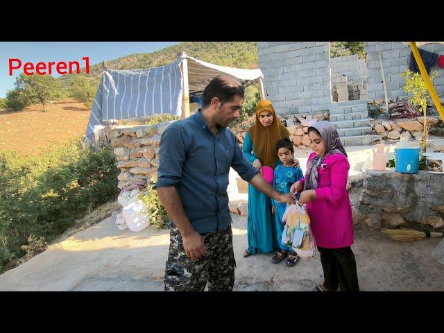 Young help for a single mother and the end of the mountain hut wall construction