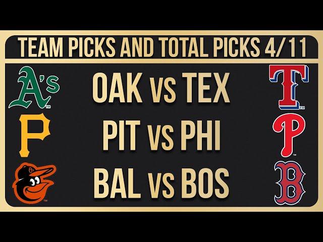 MLB Picks and Predictions Today 4/11/24 | MLB Picks Today 4/11/2024