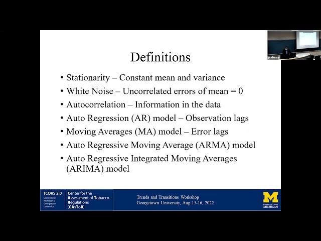 David Mendez, PhD: “Intro to trend analyses and time-series approaches for modeling” (conceptual)