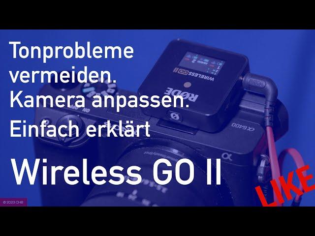 Rode Wireless GO II optimal auf deine Kamera einstellen. Tonprobleme adé. Am Beispiel Alpha 6400