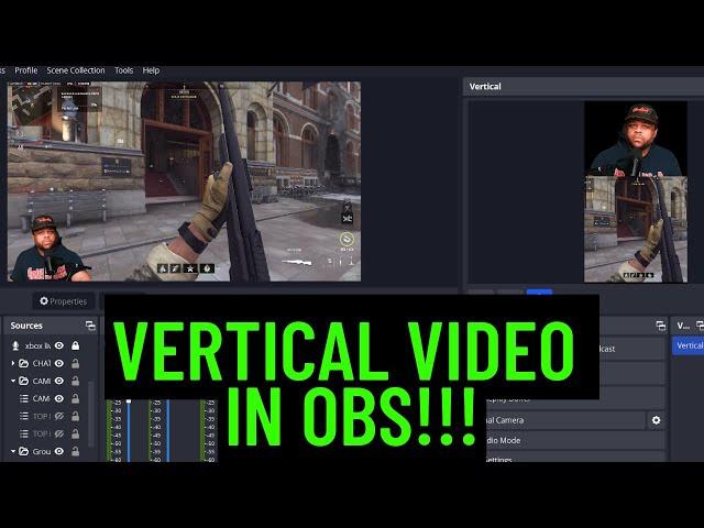 How to do  vertical video in obs studio