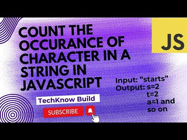 How to Count Character Occurrences in a String with JavaScript | Easy Tutorial!!