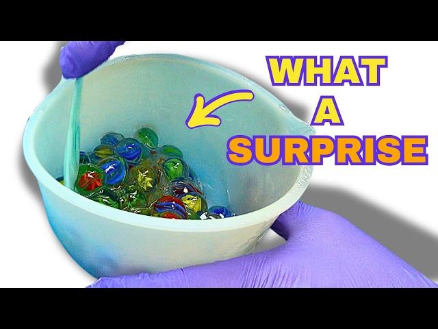 Watch What Happens When You Add Marbles to Resin - Unbelievable