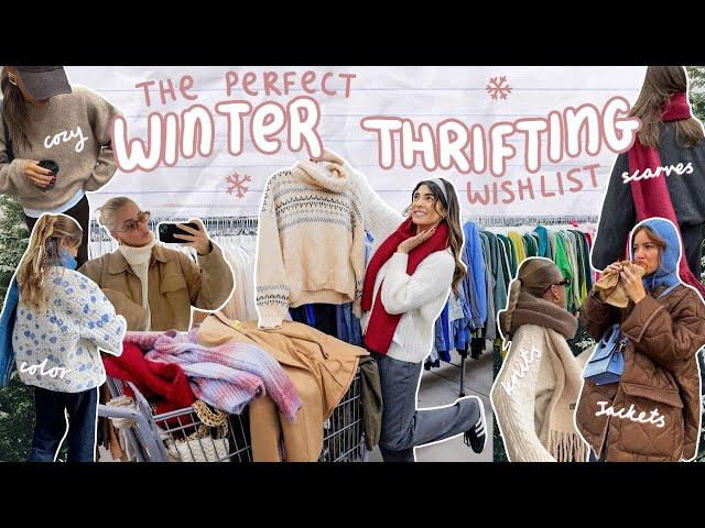 THRIFT WITH ME for your perfect WINTER WISHLIST *cozy knits & cold winter fits* ️