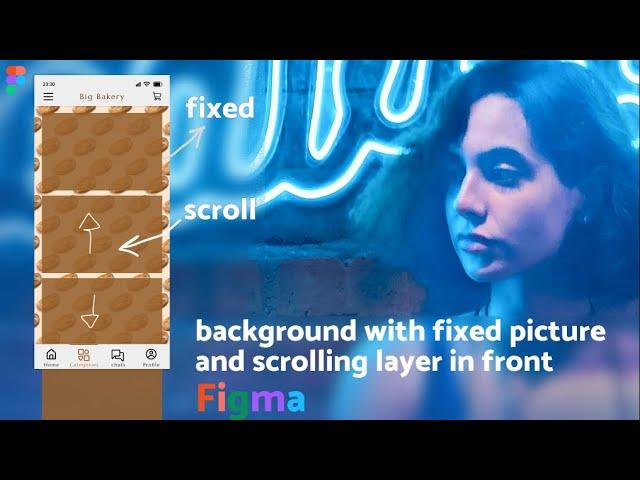 How to Creating a background with fixed picture and a scrolling layer in Figma | app designing