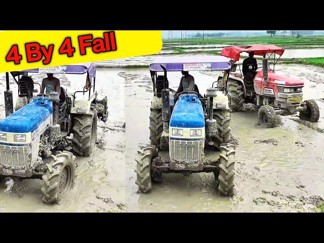 Part -3 || Swaraj 744 Fe 4 By 4 Power Fall  || Mahindra Tractor Video