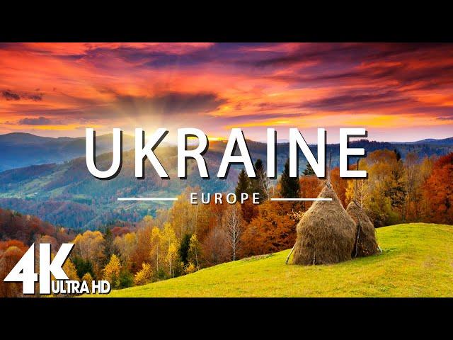 FLYING OVER UKRAINE (4K UHD) - Scenic Relaxation Film with Calming Music - 4K Video Ultra HD