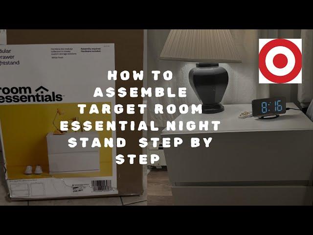 Target room essentials Modular Nightstand | tips on how to assemble target nightstand under 30min.