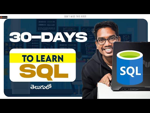 30 days to learn Sql | Sql in 30 Days Telugu