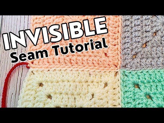 How to Join Granny Squares with an INVISIBLE Seam (Mattress / Ladder Stitch Tutorial)