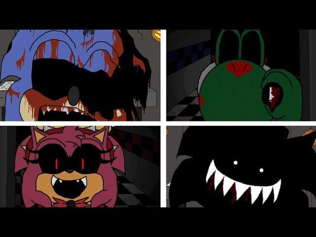 Five Nights at Sonic's 4: Halloween Edition | All Jumpscares