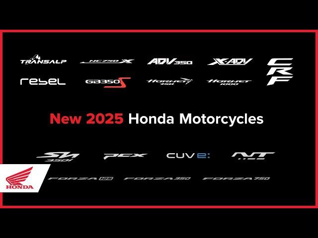 New 2025 Honda Motorcycles and Scooter Range