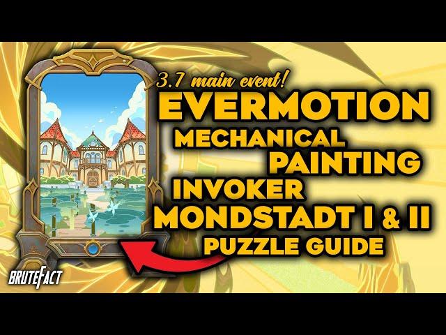 Evermotion Mechanical Painting Invoker Mondstadt 1 & 2 Puzzle guide | Genshin Impact 3.7 Gears Event