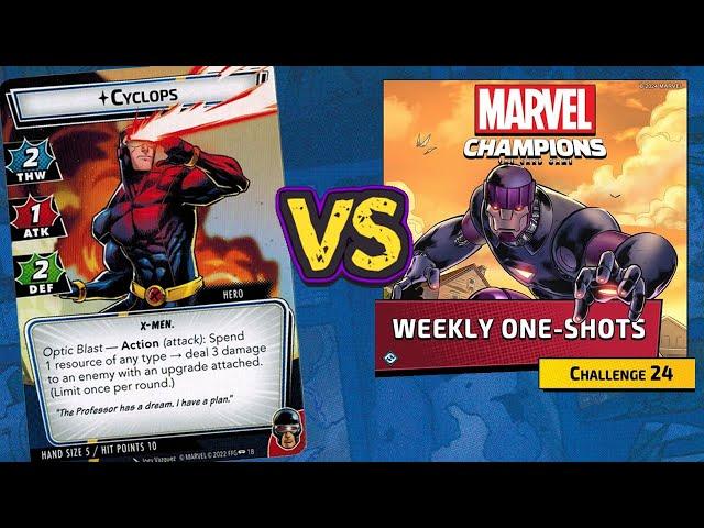 Official Weekly One-Shot Challenge #24 | Cyclops vs Sentinel Marvel Champions Playthrough