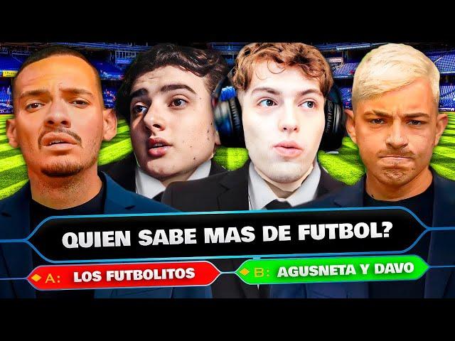 DAVOOXENEIZE VS LOS FUTBOLITOS VS LA AGUSNETA (DAVO HOST) - QUIEN SABE MAS DE FUTBOL? - RETO EPICO!