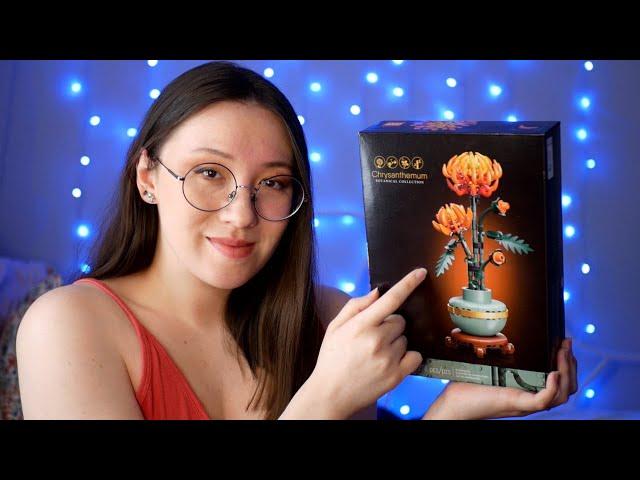 Lego ASMR  Building Lego Chrysanthemums With You!  Binaural Soft Spoken