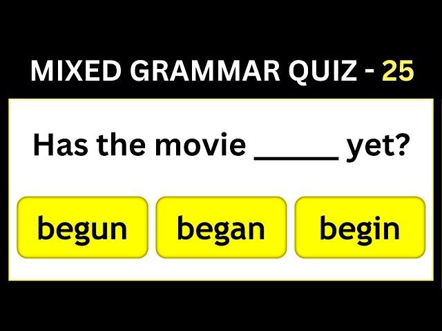 English Grammar Quiz Mixed | Can you Pass this English Grammar Test? Kidsa2z