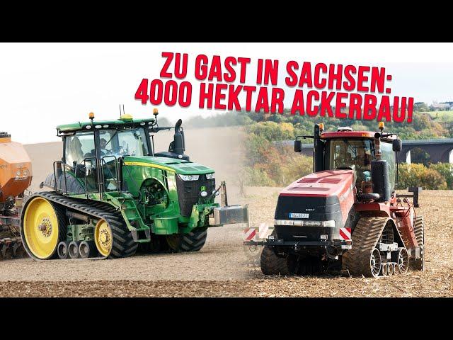 Agrargenossenschaft Grünlichtenberg: Landwirtschaft auf 4000ha (Claas Xerion, John Deere 8RT, Kelly)