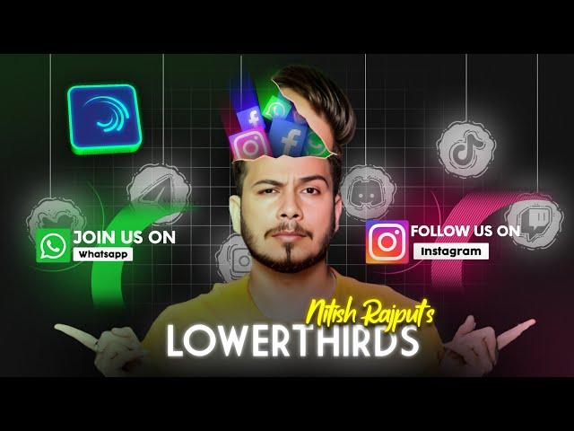 How To Create Lowerthirds Animation Like Nitish Rajput in Hindi | Alight Motion Tutorial