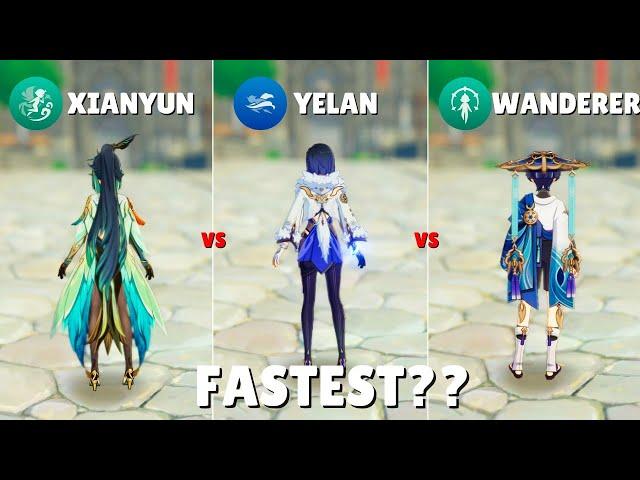 Xianyun Faster Than Yelan?? Speed Comparison [Genshin Impact]