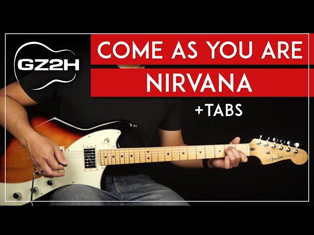 Come As You Are Guitar Tutorial Nirvana Guitar Lesson |All Guitar Parts + TAB|