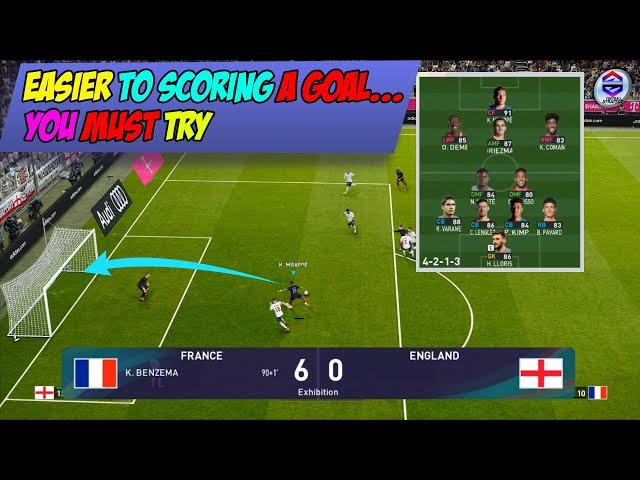 THE BEST FORMATION AND TACTICS FRANCE CAN SCORING A LOT OF GOALS | PES 2021