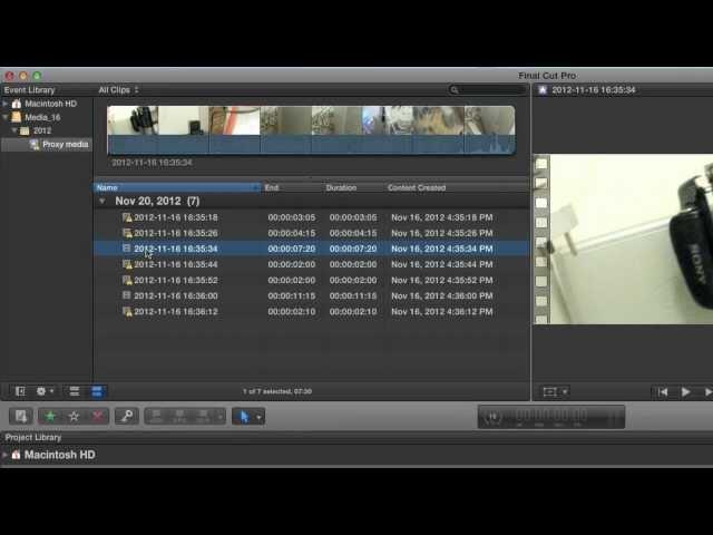 FCPX proxy media