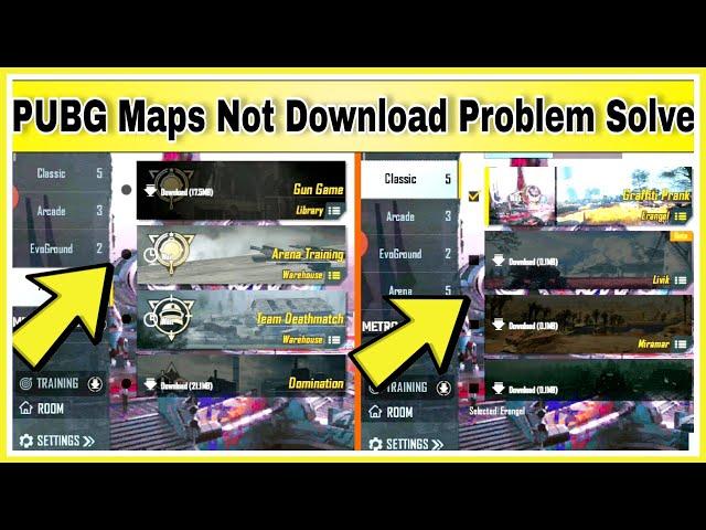 PUBG Maps Not downloading Problem || How to solve PUBG GLOBAL Map download problem || PUBG Map Load