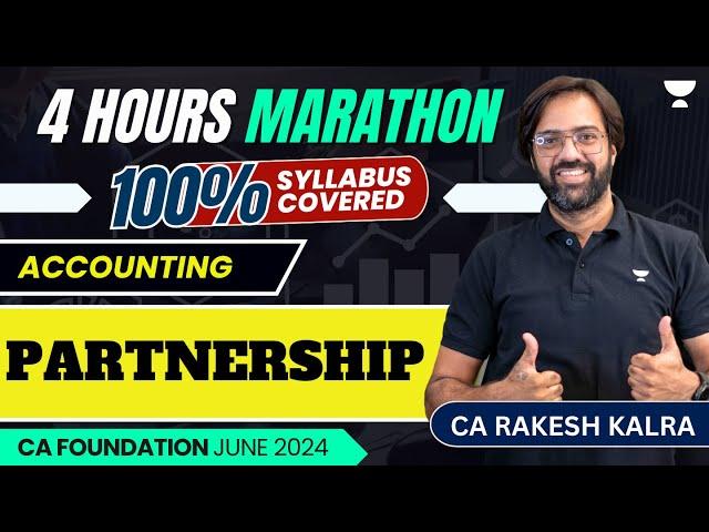 Partnership | Accounting | One Shot | CA Foundation June 24 | CA Rakesh Kalra