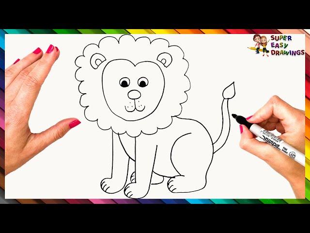 How To Draw A Lion Step By Step  Lion Drawing Easy