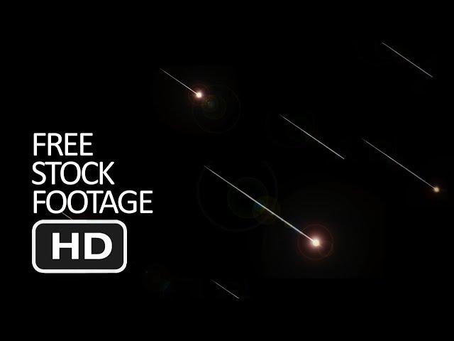 Free Stock Footage - Shooting Stars Meteor Rain Black Background