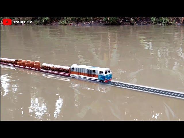 Trains vs Deep Water – BeamNG.Drive -  Railking kereta api - Railfans Live - Drama kereta api