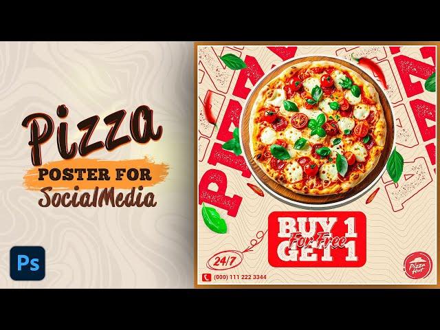 How to Design a Mexican Pizza Poster | Photoshop Tutorial #posterdesign