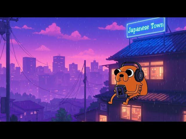 Lofi Radio Hip Hop  Retro Vibes 1980s & 90s Vintage Japanese Town Ambience  Lofi Rain Playlist