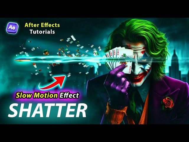 How to Create a Slow Motion Shatter Effect Shatter broken Advanced Tutorial After Effects Tutorial