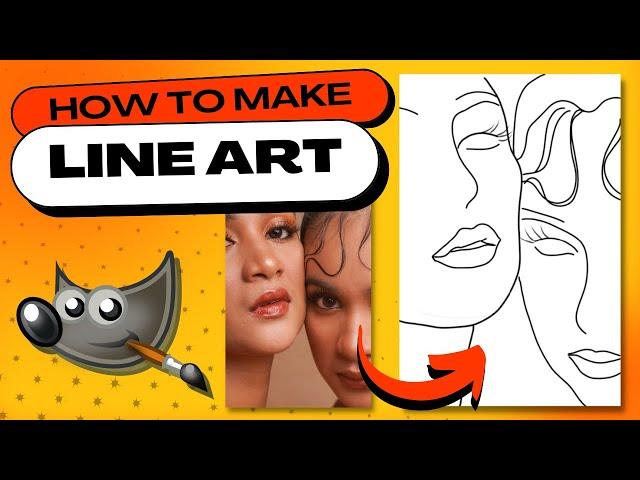 How to Easily Create LINE ART with a Photo in GIMP