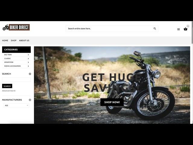 E-Commerce using Zen Cart - Bike Parts