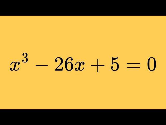 Solving A Nice Cubic