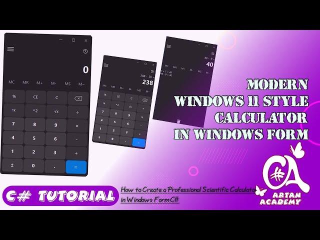 C# Create Modern Style Calculator in Windows Form