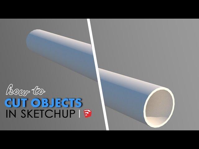 How to Make an Angled Cut in Objects | Sketchup Q&A